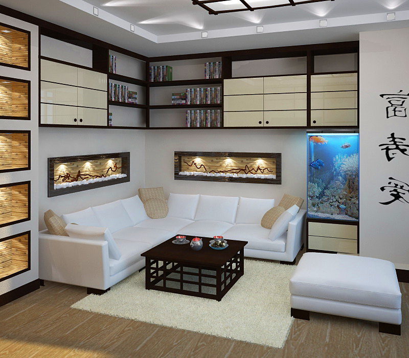 Дизайн интерьера гостиной комнаты в японском стиле – основные правила